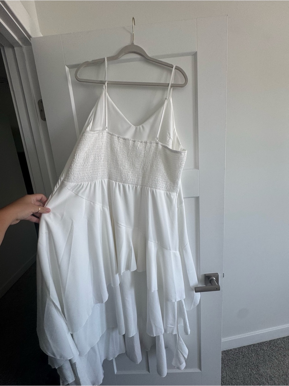 High low white ruffle dress - Picture 3 of 3